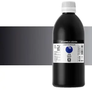 Acuarela Liquida Vallejo n. 710 Negro, 500 ml. Novedad