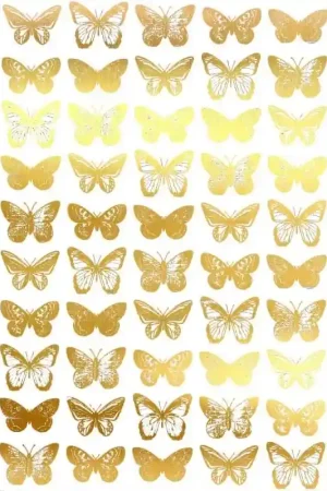 TRANSFER FOLEX ORO 20x30 CM MARIPOSAS Directo De Fábrica