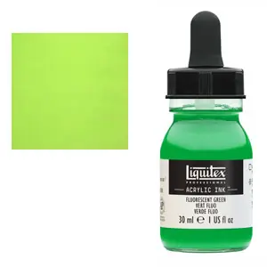 Tinta Acrilica Liquitex n. 985 Verde Fluorescente, 30 ml. Envío Internacional