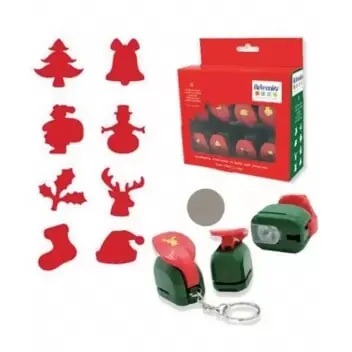 PERFORADOR NAVIDAD MINI 1 CM, SET 8 Pedido Al Por Mayor