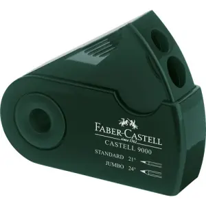 Sacapuntas doble Castell 9000, verde, Faber-Castell Barato