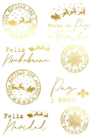 TRANSFER FOLEX ORO 20x30 CM NAVIDAD Precio De Fábrica