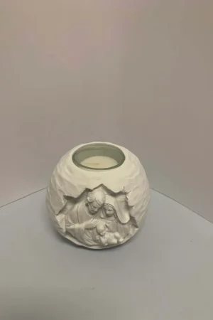 MARMOLINA, BELÉN CON PORTAVELA 10x9 CM Mejor Precio