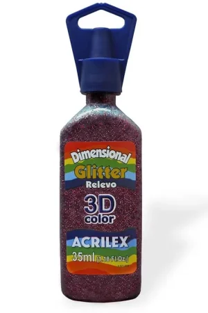 DIMENSIONAL ACRILEX GLITTER Nº214 ROSA 35 ML Hecho A Mano