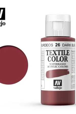 Popular PINTURA TELA VALLEJO Nº26 BURDEOS 60 ML