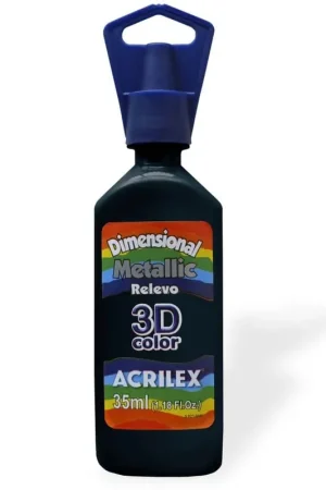 Directo De Fábrica DIMENSIONAL ACRILEX METALLIC Nº520 NEGRO 35 ML