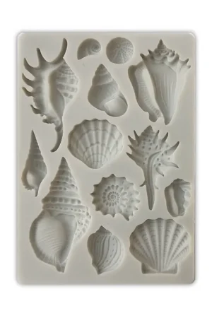 MOLDE SILICONA STAMPERIA A6 SONGS OF THE SEA CONCHAS Garantía De Devolución De Dinero