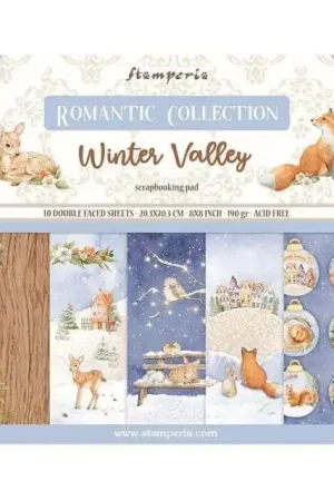 PAPEL SCRAP STAMPERIA BLOC 20x20 ROMANTIC WINTER VALLEY Ordenar Ahora Mismo