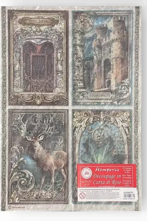 Máxima Calidad PAPEL ARROZ STAMPERIA A4 MAGIC FOREST CARDS