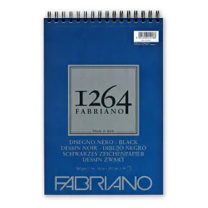Bloc Fabriano 1264 Dibujo Negro 200 gr, 29,7x42cm (A3), 40 h. (anillas) Profesional