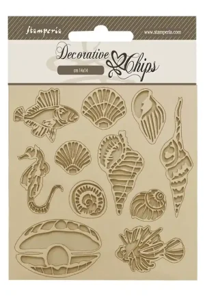 Bestseller DECORATIVE CHIPS STAMPERIA 14x14 SONGS OF THE SEA