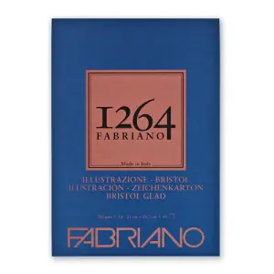 Envío Internacional Bloc Fabriano 1264 Bristol 200 gr, 29,7x42cm (A3), 50 h. (encolado)