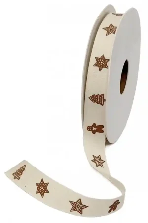 CINTA MANUALIDADES "GINGERBREAD" 15 MM x 1 M Hecho A Mano