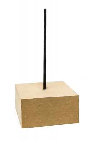 PEANA MADERA 12x12x6 CM CON VARILLA METAL 18 CM Promoción Exclusiva
