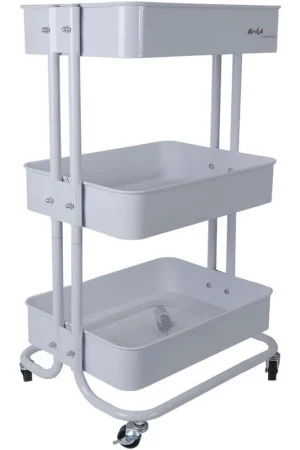 CARRITO METÁLICO CON 3 BANDEJAS BLANCO ALÚA CID Precio De Oferta