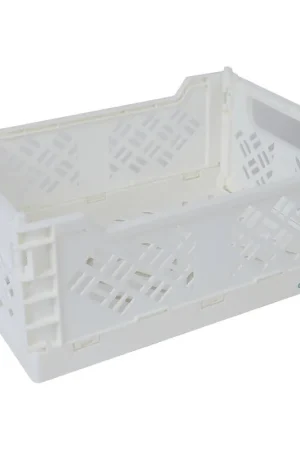CESTA PLEGABLE 24,5x18x10,8 CM BLANCO Solo Por Tiempo Limitado