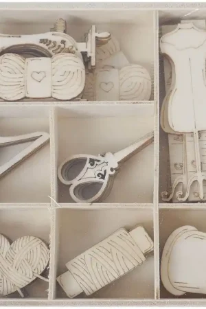 Alta Calidad SILUETA MADERA COSTURA, SET 45 PIEZAS