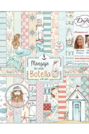 Precio Reducido PAPEL SCRAP DAYKA KIT 30x30 SCP-3048 MENSAJE EN UNA BOTELLA