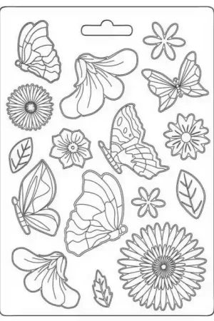 MOLDE FLEXIBLE STAMPERIA A5 CREATE HAPPINESS MARIPOSAS Garantía Incluida