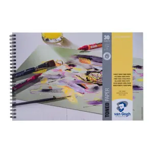 Bloc Toned Paper Van Gogh Verde Bosque, 30 hojas, 120 gr (A4) Ocasión Especial