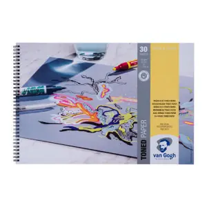Disponible Ahora Bloc Toned Paper Van Gogh Azul Oceano, 30 hojas, 120 gr (A3)