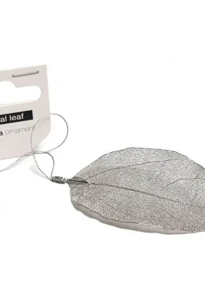 Hecho A Mano HOJA METALIZADA PLATA 8x4.8 CM