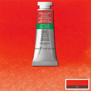 Acuarela Profesional Winsor & Newton color escarlata libre de cadmio 903 (14 ml) S4 Pago Seguro