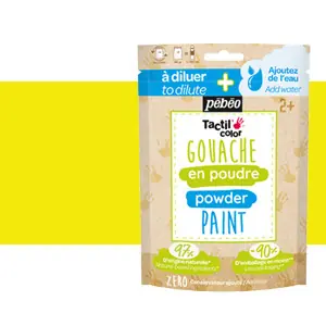 Profesional Gouache en polvo Amarillo, saco 100 g Pebeo