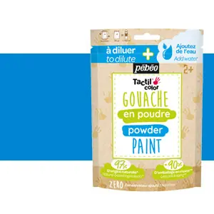 Hecho A Mano Gouache en polvo Azul, saco 100 g Pebeo