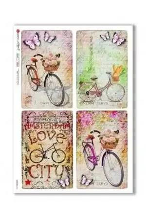 Edición Limitada PAPEL ARROZ PAPERDESIGNS A3 BICIS VINTAGE