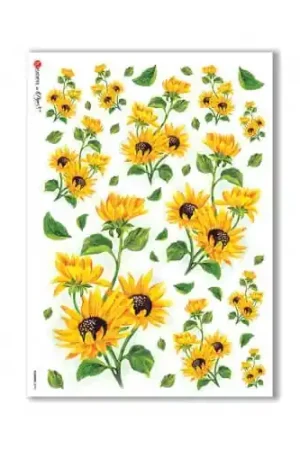 Ocasión Especial PAPEL ARROZ PAPERDESIGNS A3 GIRASOLES