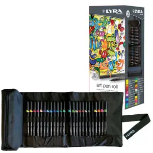 Estuche Enrollable de Tela 24 Rotuladores Art Pen, Lyra Oferta De Temporada