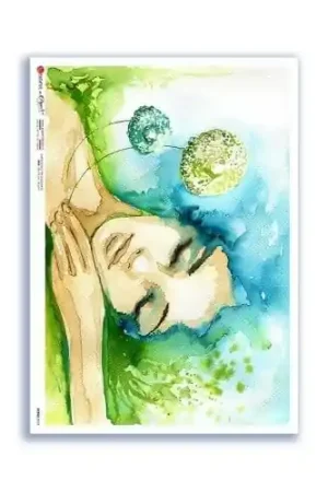 PAPEL ARROZ PAPERDESIGNS A4 MUJER ACUARELA Directo De Fábrica