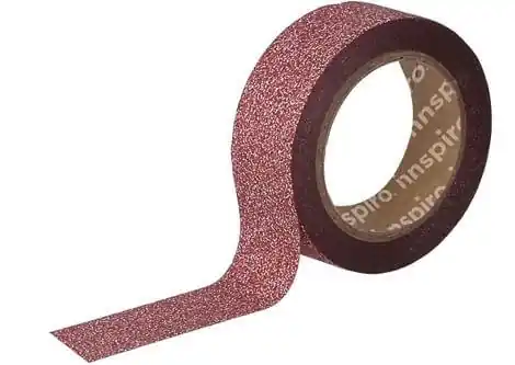 Oferta De Temporada WASHI TAPE INNSPIRO 15 MM x 6.5 M GLITTER ROJO