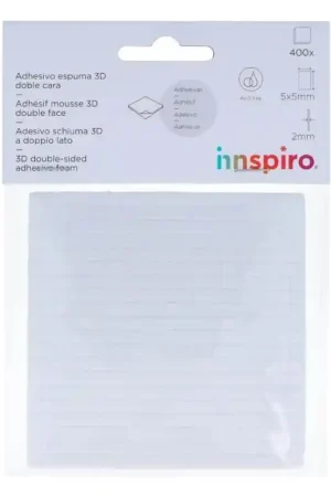 Marca Reconocida CUADRADO FOAM ADHESIVO DOBLE CARA 5x5x2 MM 400 UDS.