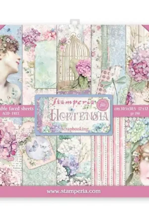 Precio Económico PAPEL SCRAP STAMPERIA KIT 30x30 HORTENSIA 10 H