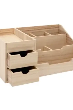 Entrega Rápida MUEBLE MADERA CON DIVISIONES Y 2 CAJONES