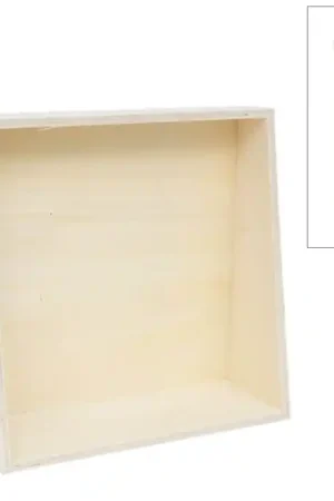 Hecho A Mano ESTANTERÍA MADERA 33.5x33.5x12-6 CM