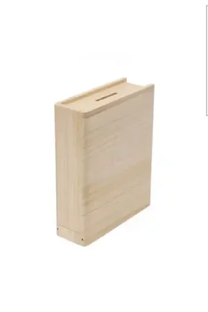 Oferta CAJA MADERA LIBRO HUCHA 21x17x6 CM