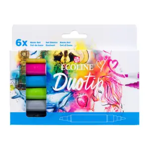Estuche Rotulador Ecoline Duotip Basic Set 6 Compra Ahora
