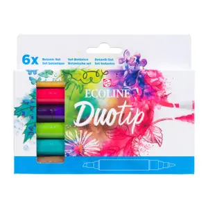 Envío Inmediato Estuche Rotulador Ecoline Duotip Botanic Set 6
