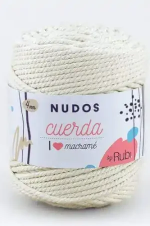 Envío Exprés MACRAMÉ 4 MM RUBI NUDOS CUERDA COL. 002
