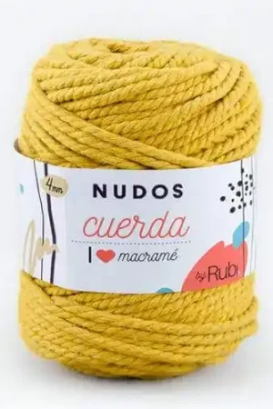 MACRAMÉ 4 MM RUBI NUDOS CUERDA COL. 007 Certificado