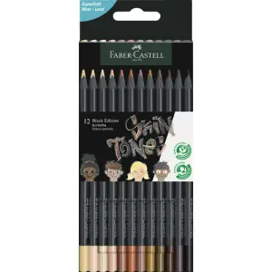 Mejor Precio Caja 12 lápices Black Edition Faber Castell Tonos Piel