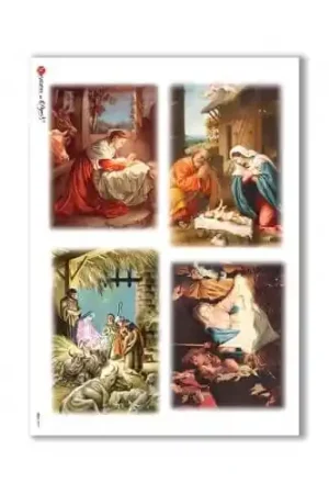 PAPEL ARROZ PAPERDESIGNS A3 NAVIDAD NACIMIENTO DE JESÚS Directo De Fábrica