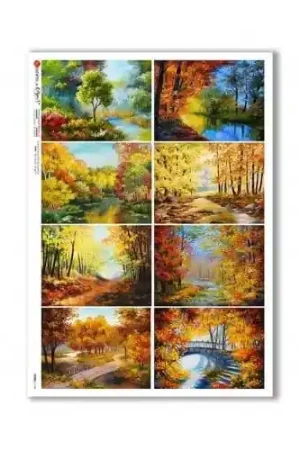 Entrega Rápida PAPEL ARROZ PAPERDESIGNS A3 PAISAJES OTOÑALES