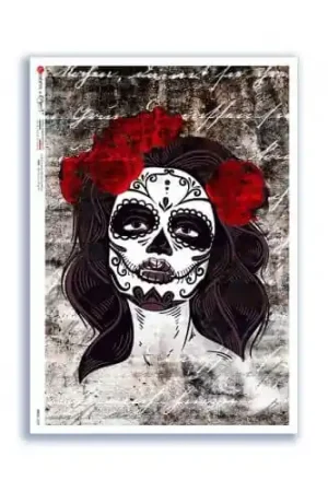 PAPEL ARROZ PAPERDESIGNS A4 CALAVERA KATRINA Gran Oferta