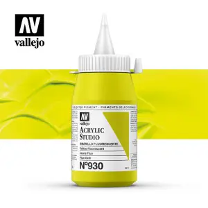 Mejor Precio Acrílico Vallejo Studio n. 930 color amarillo fluorescente (500 ml)