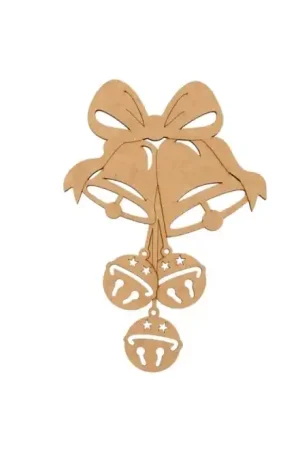 SILUETA MADERA CAMPANAS NAVIDAD 8,3x12x0,3 CM Mejor Calidad