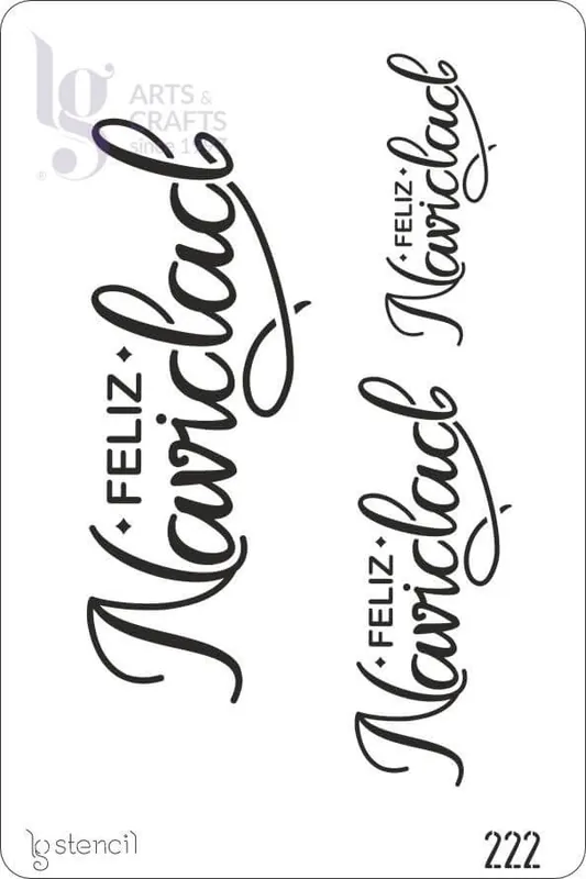 Precio De Fábrica STENCIL LG 20x30 CM Nº222 FELIZ NAVIDAD